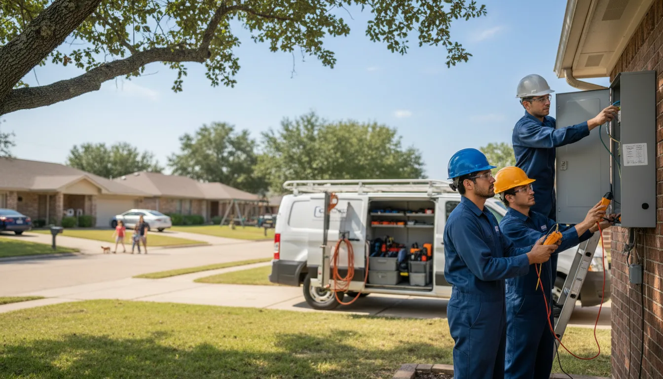 Certified electrician providing emergency electrical services in Gause, TX